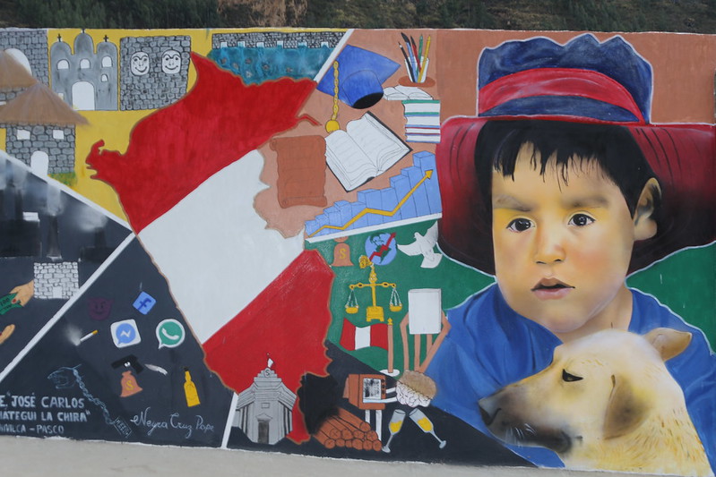 Foto: Murales de la Libertad. IE José Carlos Mariátegui. Mural: Como quiero que sea mi país. Alumno: Neyra Cruz Pope. Artista colaborador: Kenjy Fernández.